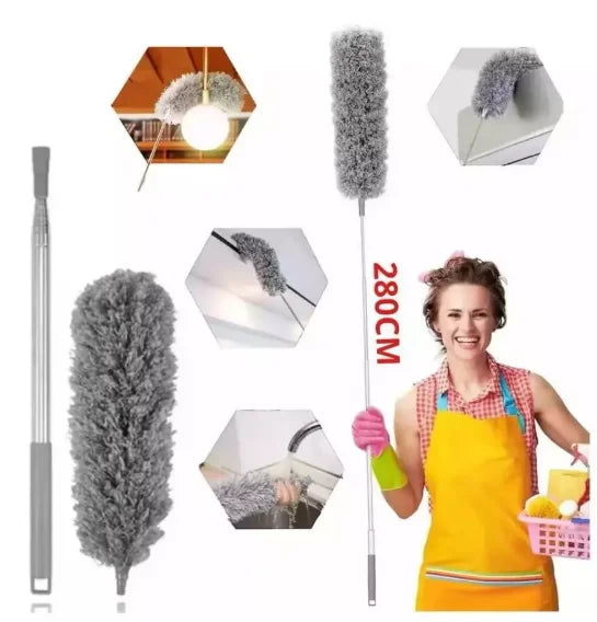 2.8m Microfiber Cleaning Powder Dop With Washable Extender and Retractable Cable-Neverdie Stor