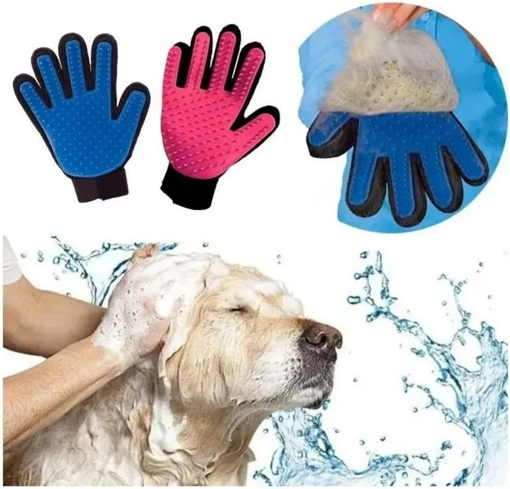 Luva Removedora de Pelo de Gato e Cachorro Escova Deshedding Pente de Banho Limpeza Massagem Higiene Pet Confortável
