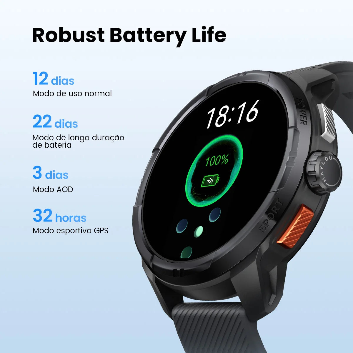 HAYLOU Solar Ultra GPS AMOLED 1.6 5ATM Built-in GPS Bluetooth
