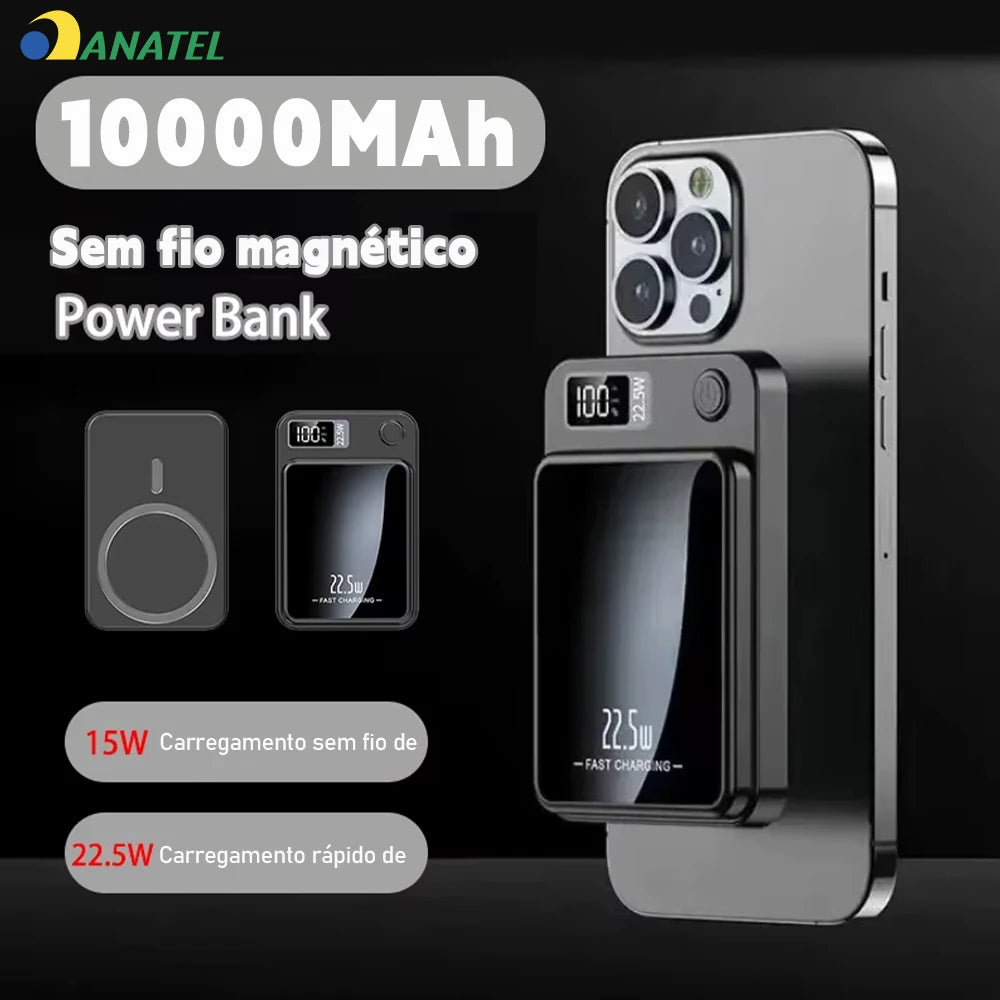 Portable Charger 10000mAh Magnetic Base Wireless Induction