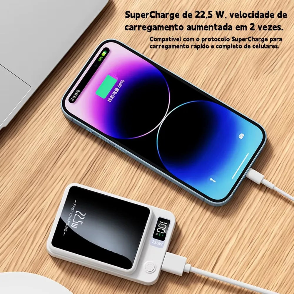 Portable Charger 10000mAh Magnetic Base Wireless Induction