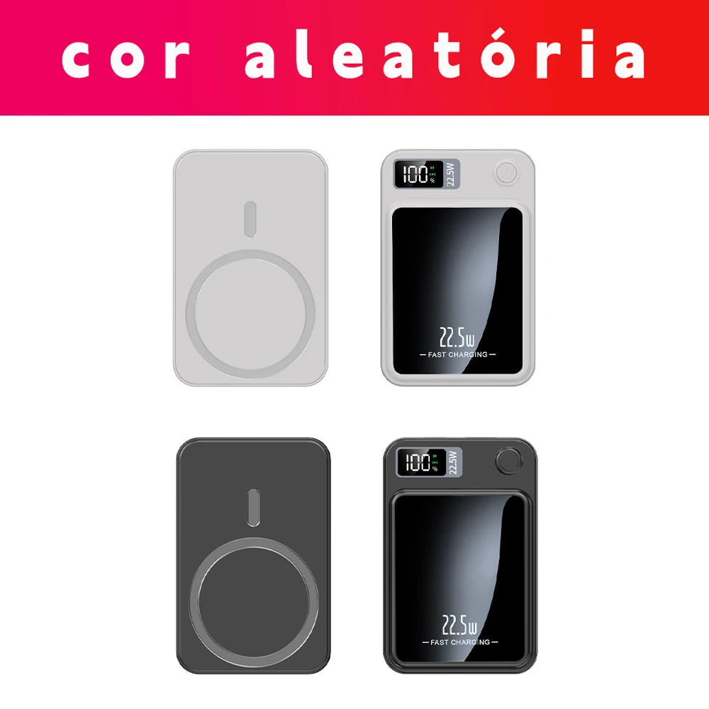 Portable Charger 10000mAh Magnetic Base Wireless Induction