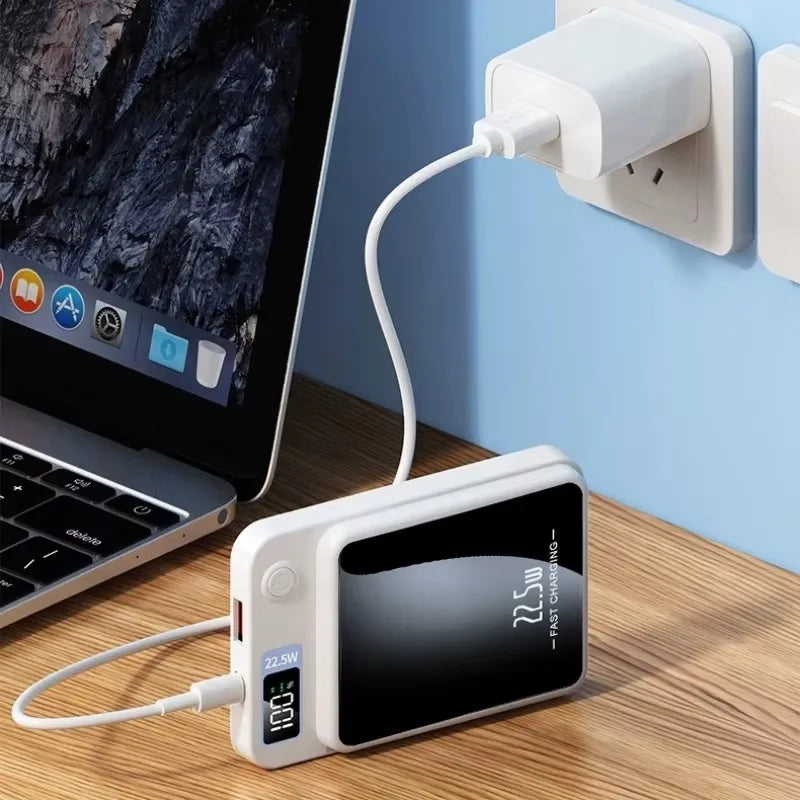 Carregador Portátil 10000mAh Indução Sem Fio Base Magnética