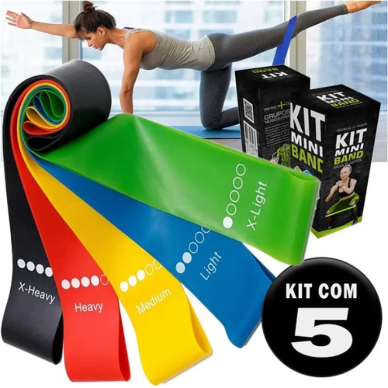 Kit de 5 Mini Faixas Elásticas Ideal p/...