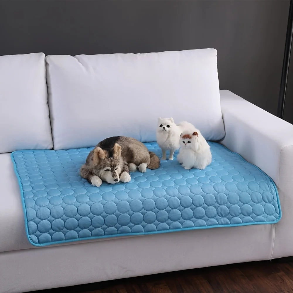 Tapete Gelado Para Cães Cama Fria De Verão Para Animais De Estimação Grande Para Cães Pequenos E Grandes Acessórios Para Animais De Estimação Gato Cobertor Durável Sofá Almofada De Gelo Para Gato