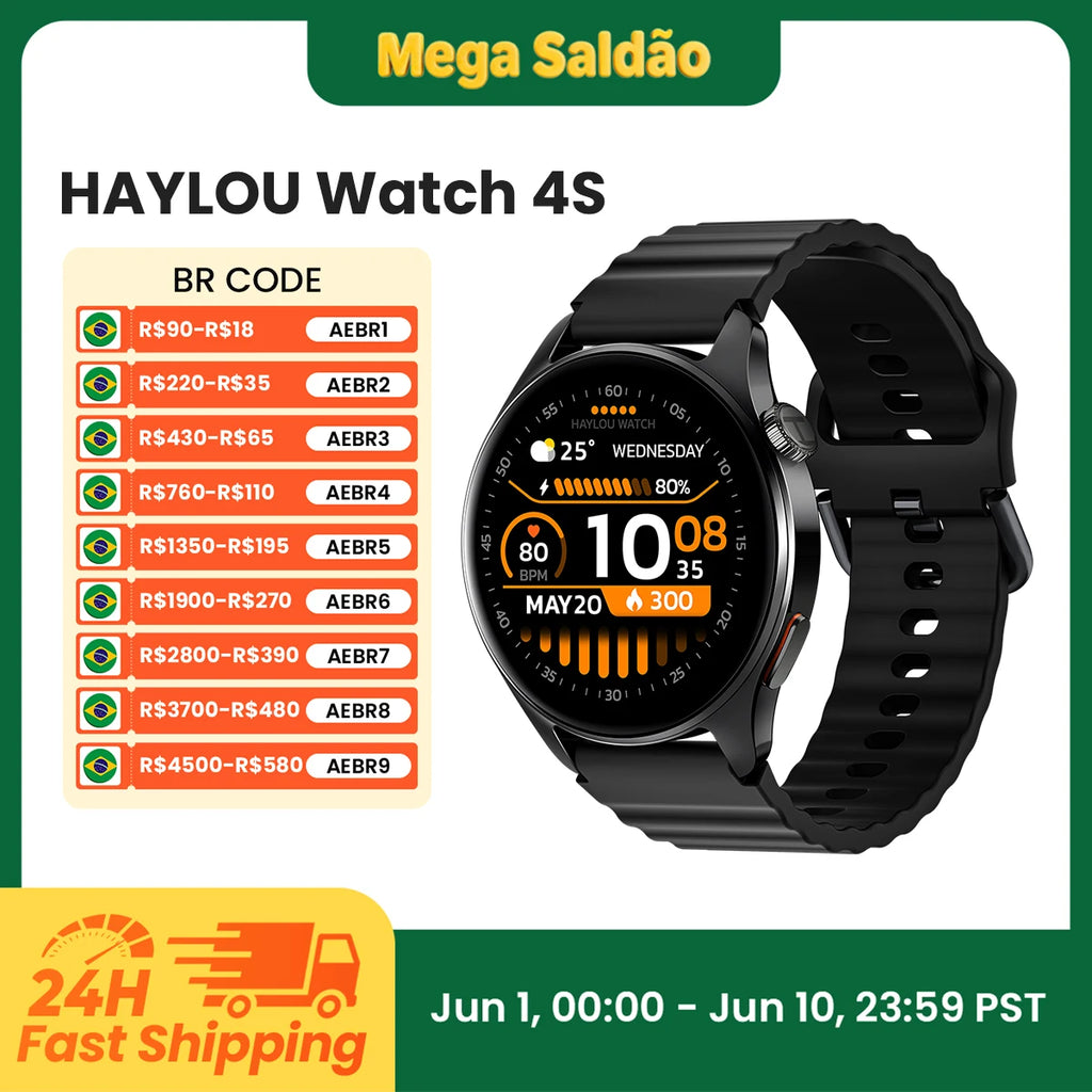 HAYLOU Watch 4S GPS AMOLED 1.43 5 Satellite 120+ Sports