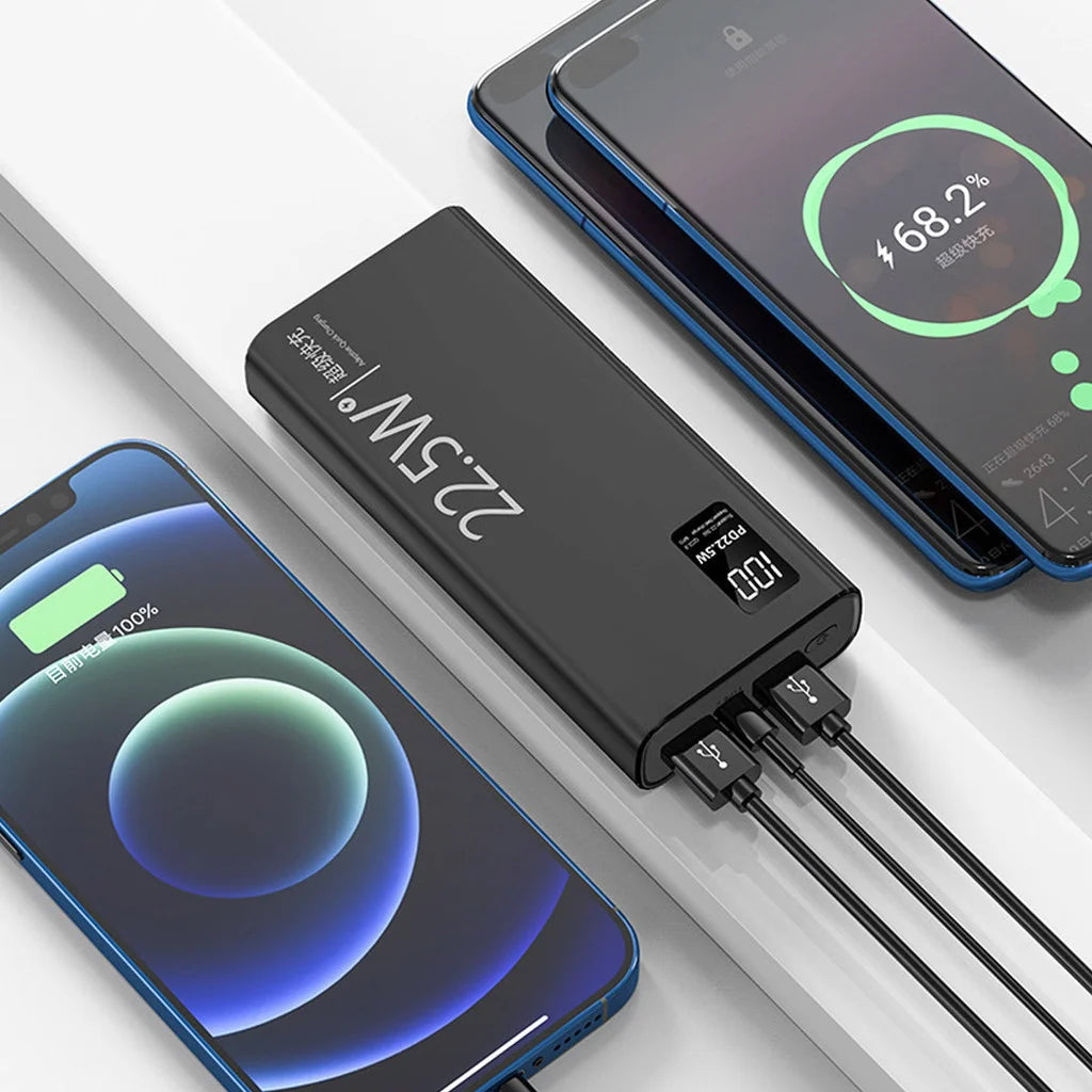 Turbo Portable Charger 20000mAh Super Fast Charge LCD Screen Compact