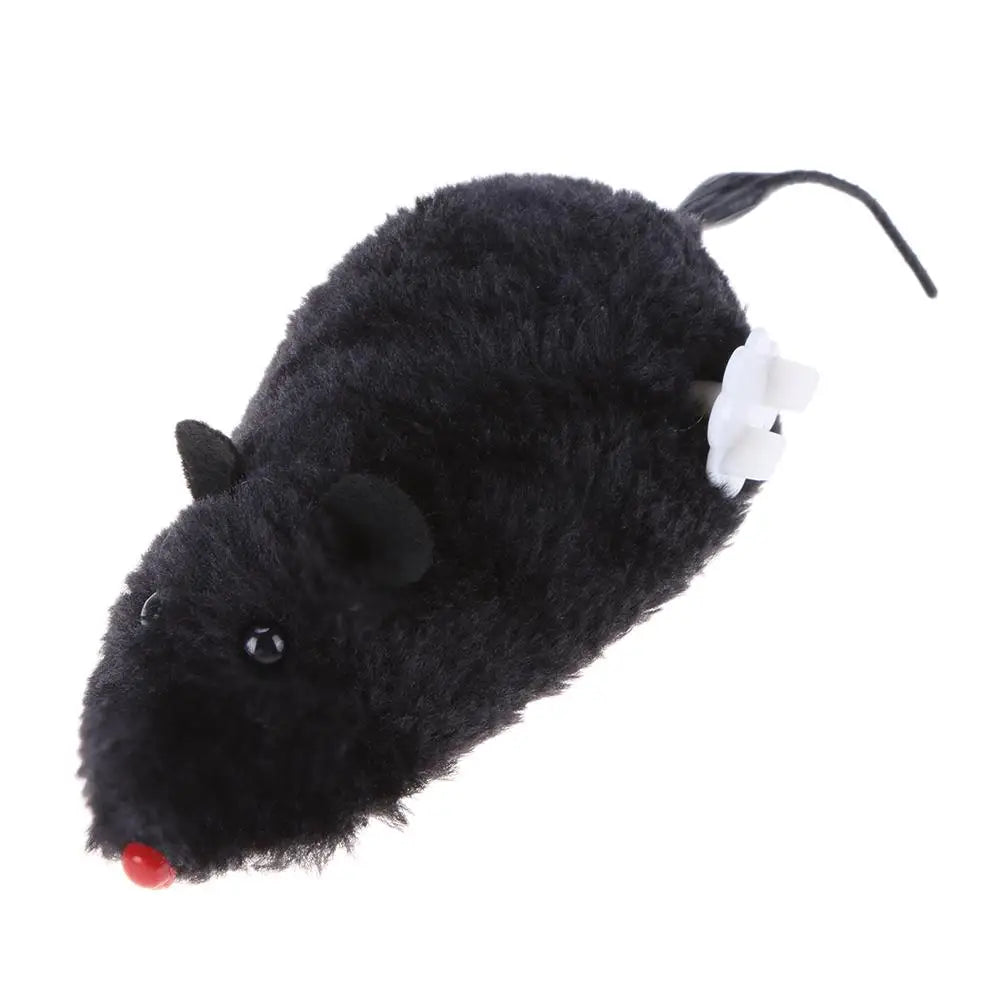 Brinquedo Criativo Engraçado de Pelúcia Rato a Corda com Mola, para Gatos e Cães, Interativo, com Movimento Mecânico, para Animais de Estimação, Várias Cores
