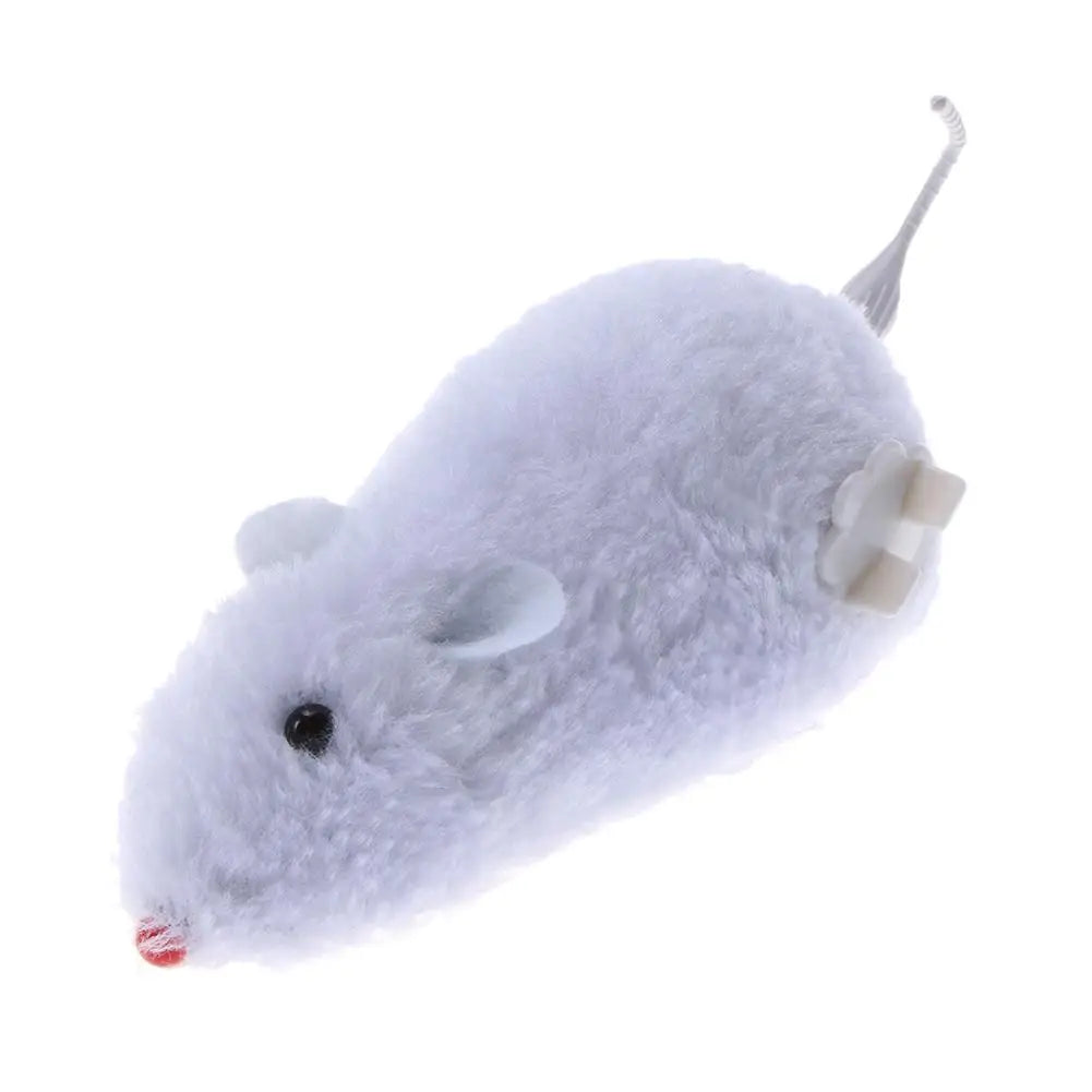 Brinquedo Criativo Engraçado de Pelúcia Rato a Corda com Mola, para Gatos e Cães, Interativo, com Movimento Mecânico, para Animais de Estimação, Várias Cores