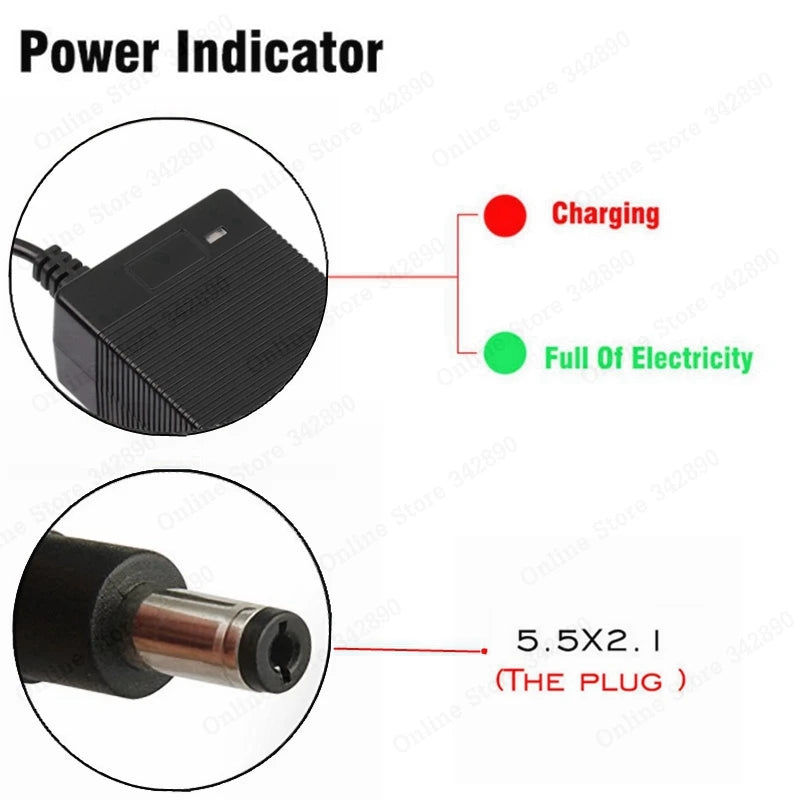 YYHQQBAD 36V 2A Li-ion Battery Charger 42V Output