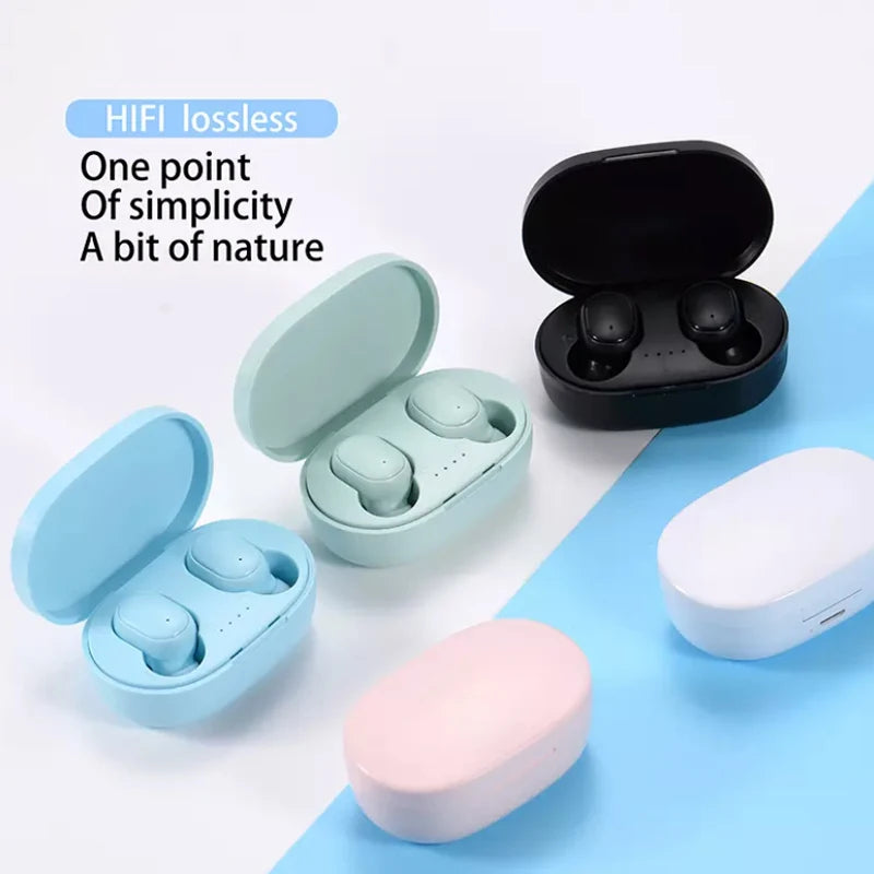 Fones de Ouvido TWS Bluetooth Sem Fio Estéreo Fone de Ouvido Esportivo com Microfone e Caixa de Carregamento para Smartphone