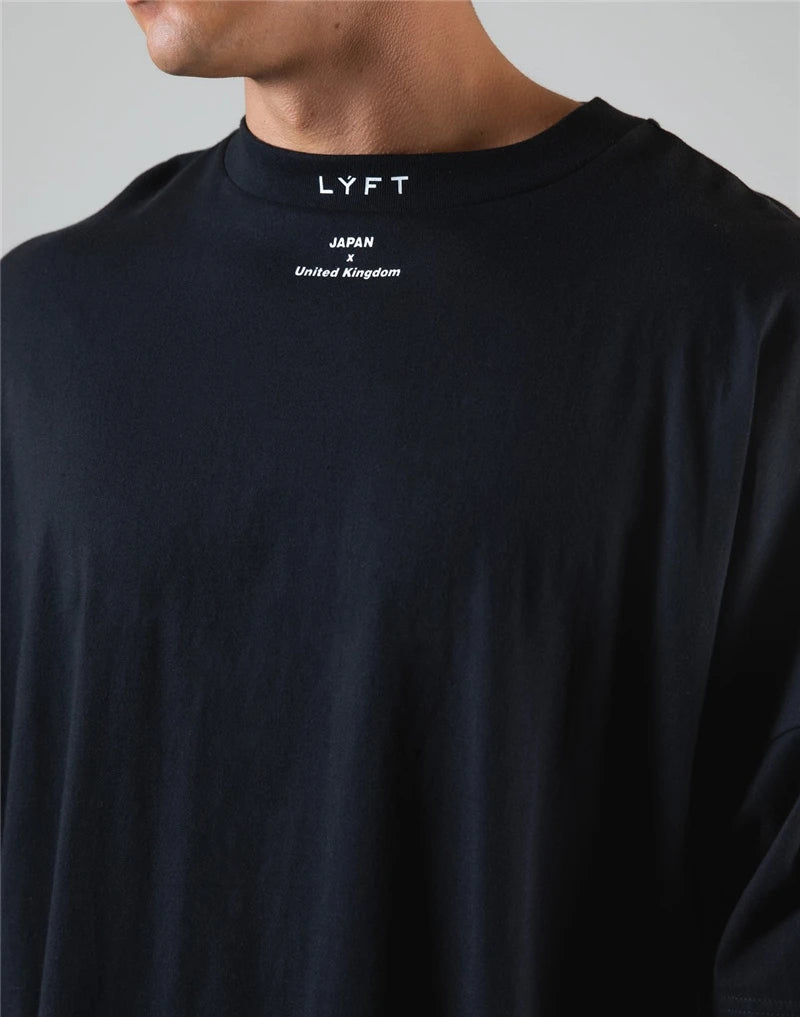 Camisa Esportiva Masculina de Algodão para Academia Japão e Reino Unido Camiseta de Corrida Masculina Manga Curta Camisetas de Treino para Homens Fitness Solta Tamanho Grande M-Xxxl