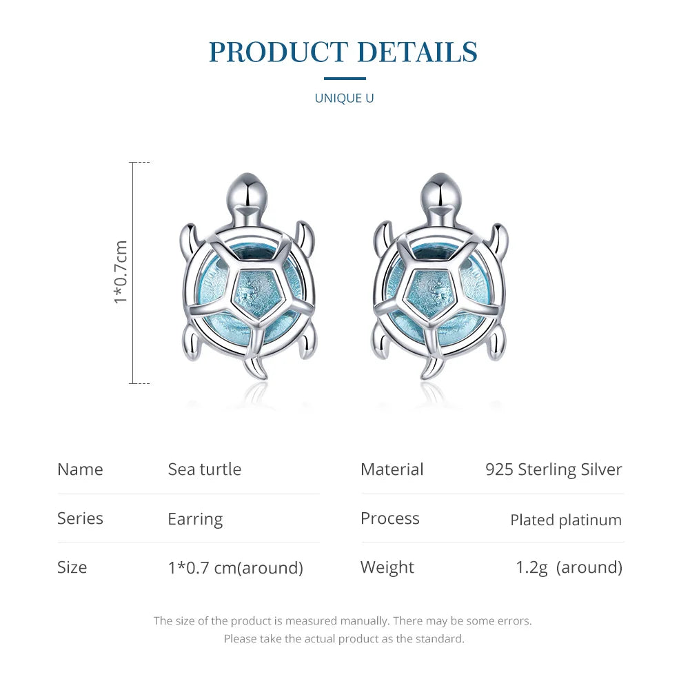 WOSTU Hot Sale 925 Prata Esterlina Tartaruga Marinha Tartaruga Requintados Brincos de Prata para Mulheres Moda Coreana Joias de Casamento CTE406