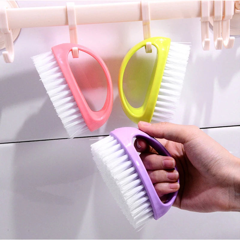 Escova de Limpeza Colorida Doméstica Multifuncional Ferramenta de Limpeza em Formato de Ovo Durável Macia para Banheiro Sapato Roupa