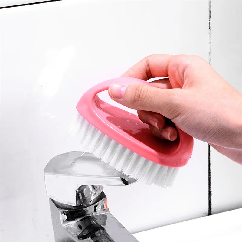 Escova de Limpeza Colorida Doméstica Multifuncional Ferramenta de Limpeza em Formato de Ovo Durável Macia para Banheiro Sapato Roupa