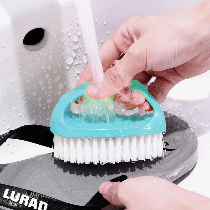 Escova de Limpeza Colorida Doméstica Multifuncional Ferramenta de Limpeza em Formato de Ovo Durável Macia para Banheiro Sapato Roupa