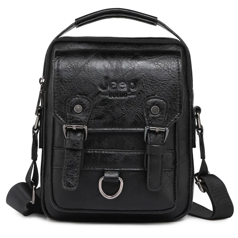 Bolsa Tiracolo Transversal Masculina de Couro JEEP BULUO