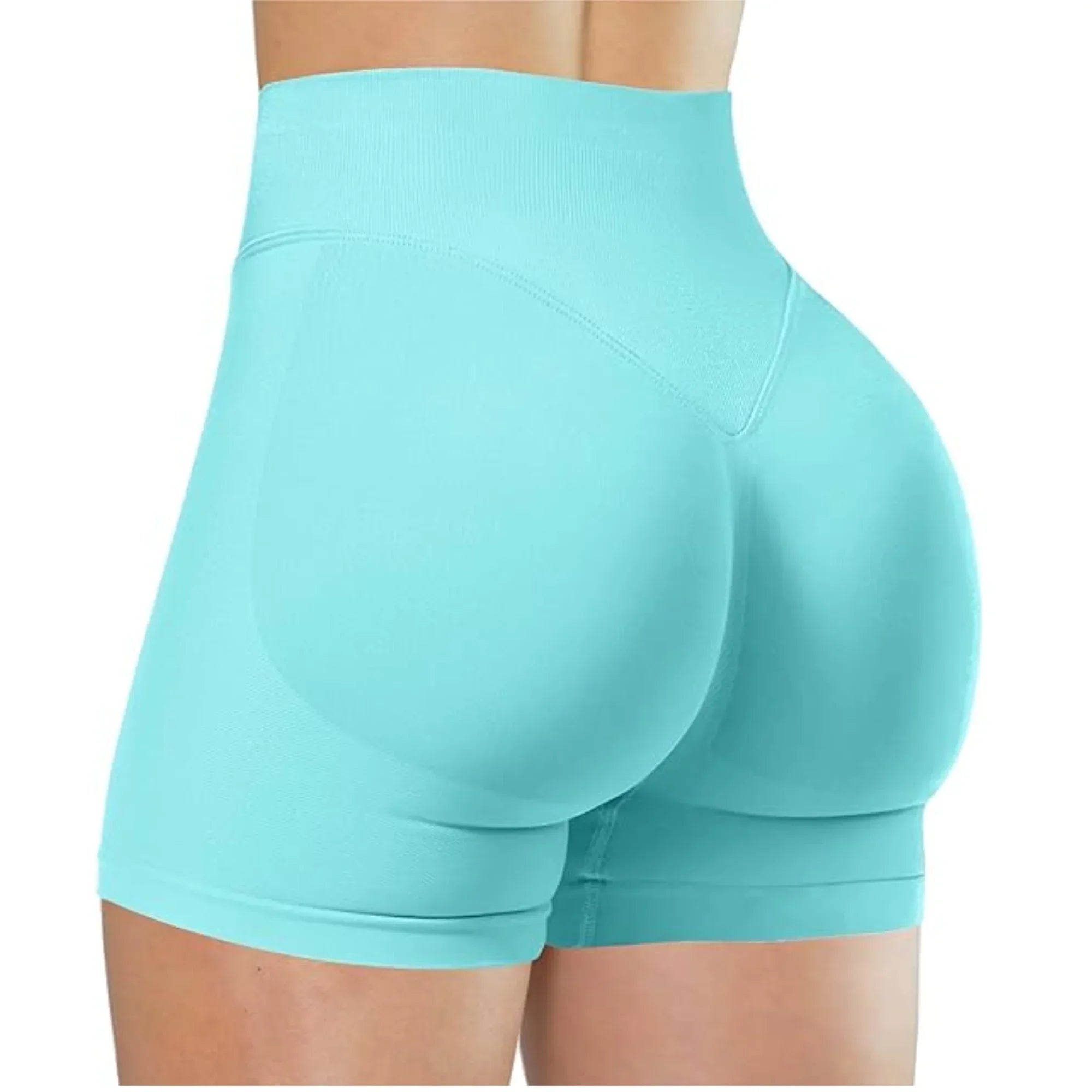 Short de Ginástica Feminino Sem Costura Legging Fina Cintura Alta Fitness Treino Yoga Roupa Corrida Empina Bumbum Ciclismo Esportivo Short