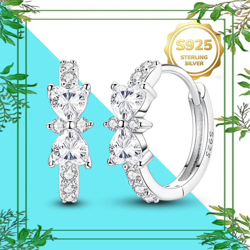 Brincos Femininos Pendentes 100% Genuínos em Prata Esterlina 925 Hipoalergênicos Luxuosos Elegantes Joia Fina Presente de Aniversário para Ela