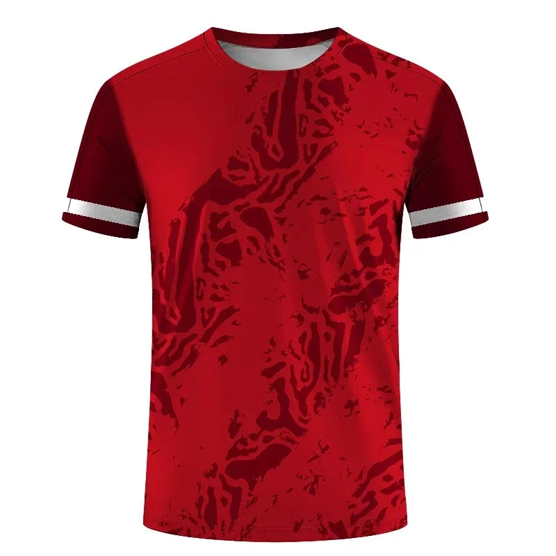 Simple Fashion Sports T-shirts For Men Summer Outdoor Short Sleeve 3D Printed T Shirts Casual Loose Running Fitness Tees Tops