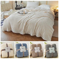 Ultra Macio Fleece Bed Manta Blankets para Lunch Rest Dupla Facial...