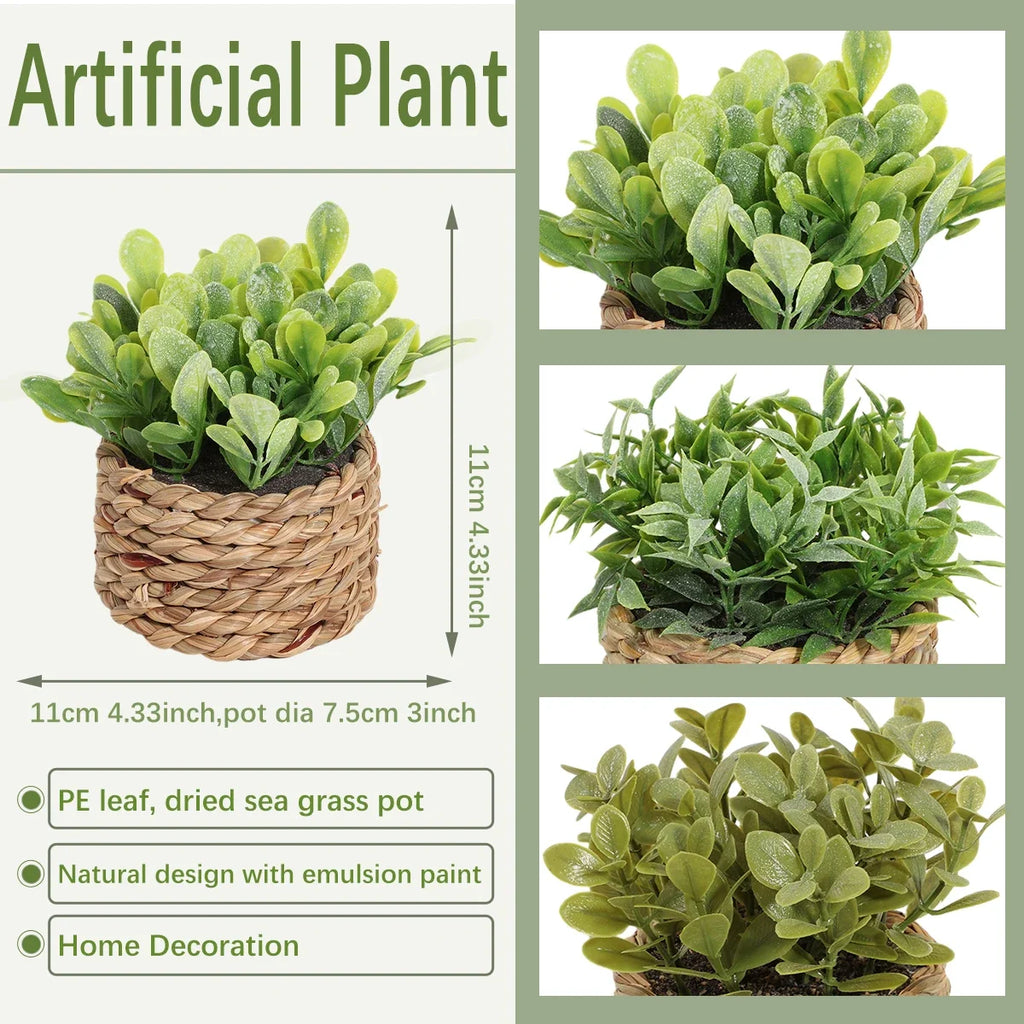 03 pieces green artificial plants
