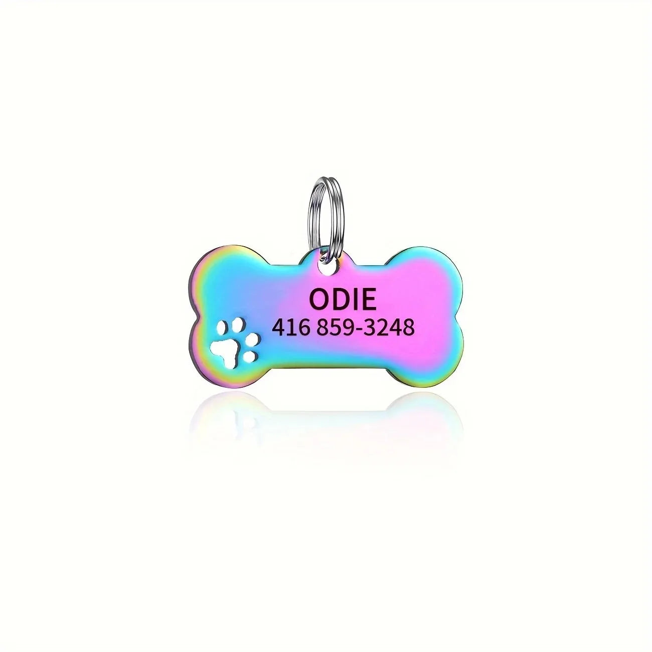 Personalized Engraved High Quality Dog Cat Tags with Name and Phone Number Bone Shaped Pet Pendant for Custom Pet Identification