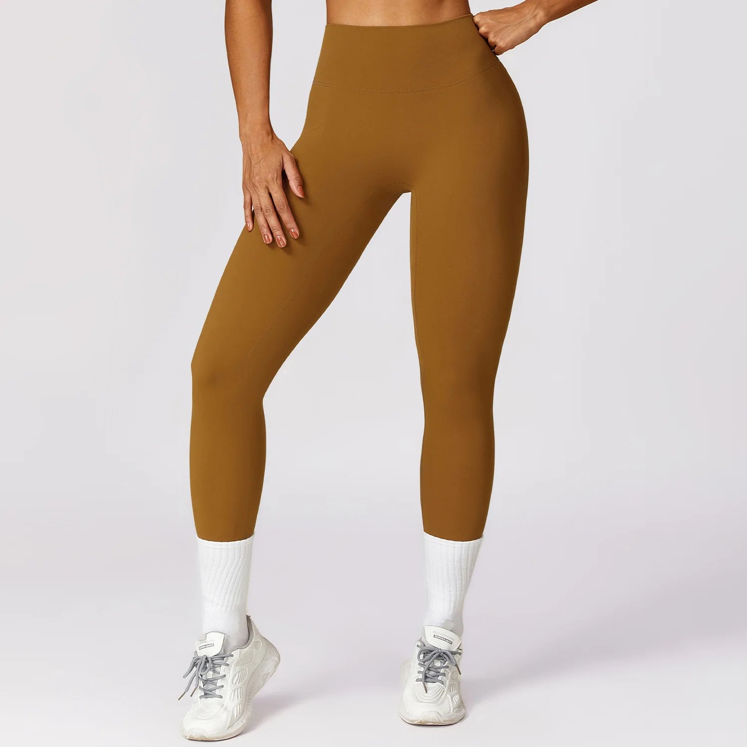 Calça Legging Fitness Feminina Cintura Alta de Treino Calças de Corrida Tights Scrunch Push Up Esportivas Respiráveis Roupa de Yoga