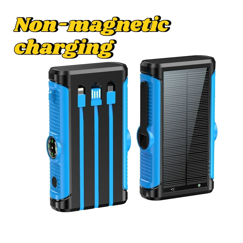 Solar Power Bank 20000mAh 22.5W Magnetic Wireless Cable Camping
