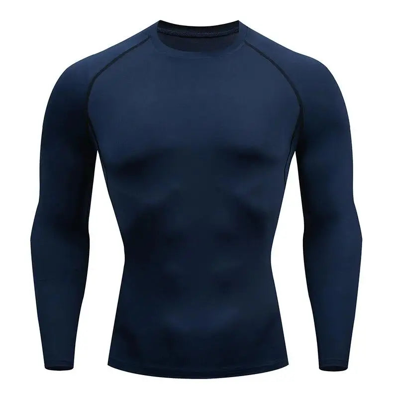 Camiseta Compressão Masculina Manga Longa — Corrida e Academia