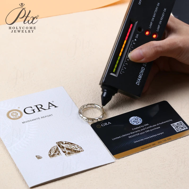 100% Moissanite Diamond Ring Proposal Engagement Wedding Band Anniversary Gift Luxury High Quality for Men&Women Rare Jewelry
