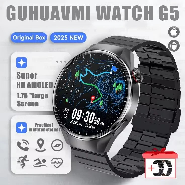 Watch G5 Plus Smart Watch 1.75 AMOLED GPS Heart Rate Bluetooth
