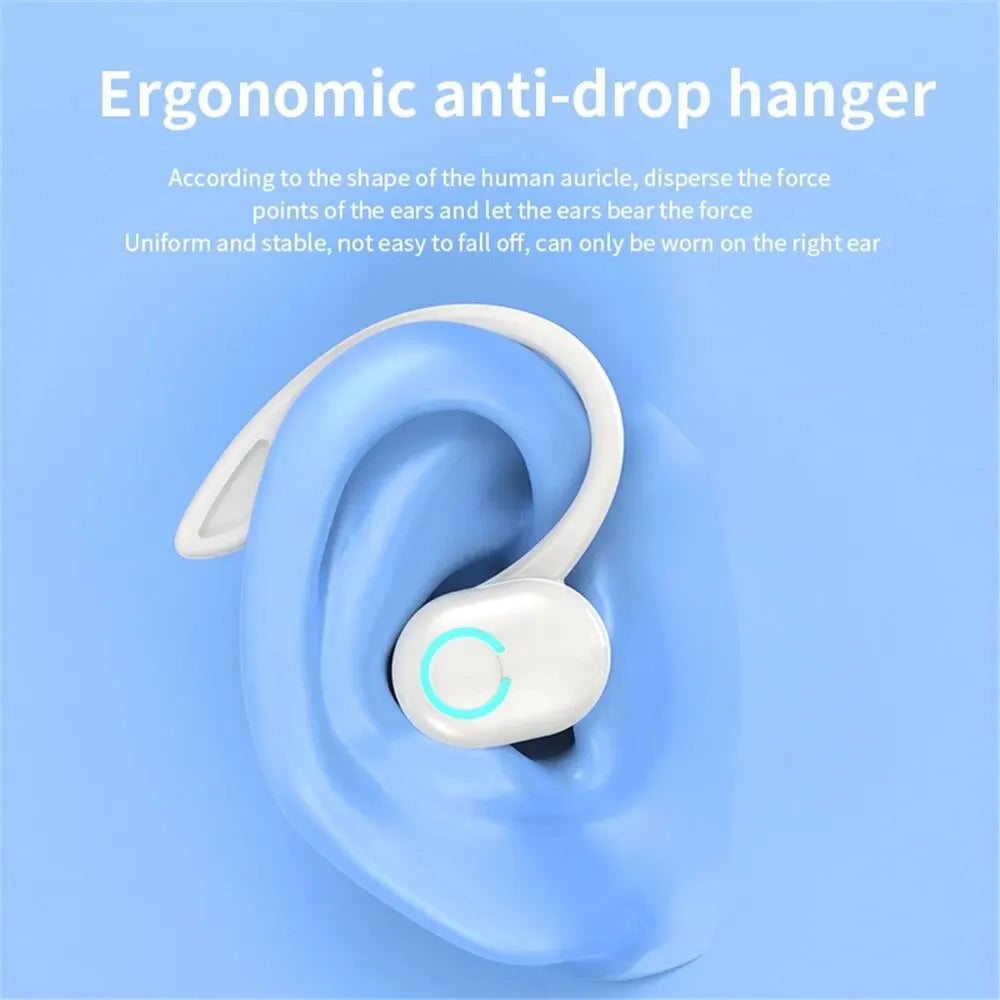 Fone de ouvido Bluetooth 5.2 sem fio de gancho único, intra-auricular, bateria de duração ultra longa, fone de ouvido comercial para celular