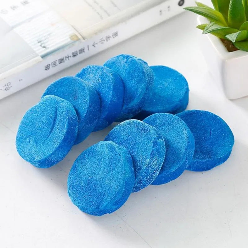 Toilet Bowl Cleaner Automatic Self-Cleaning 10 Tablets Blue Bubble Lemon Lavender Scent Powerful Deodorizer for Bathroom WC Fres