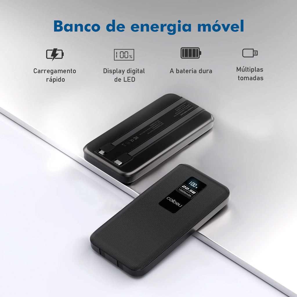 Power Bank Bateria Portátil 10000mAh 23W