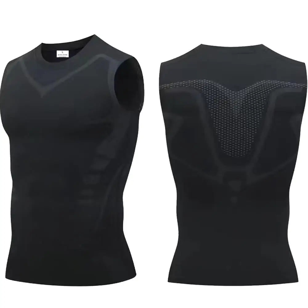 Camisetas Masculinas Secagem Rápida Corrida Colete de Compressão Regata Secagem Rápida Jersey Camisa de Treino Regata Masculina de Academia