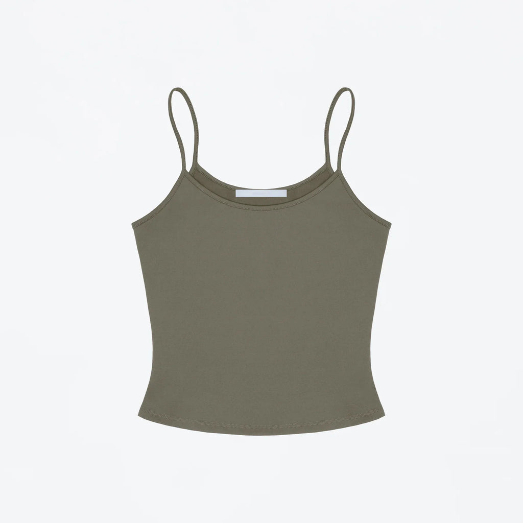 Regata Feminina Slim Fit Lisa Básica Versátil Emagrecedora Sem Mangas Multicor Básica Versátil para o Dia a Dia - verde XXS