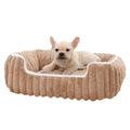 Cama para Pet Quadrada Macia Confortável de Pelúcia Espessa de Pelo de Coelho