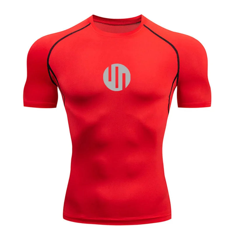 Camisa de Compressão Manga Longa Masculina para Corrida Treino Academia Esportes Roupa Íntima de Secagem Rápida Antissuor Protetor Solar Segunda Pele Masculina