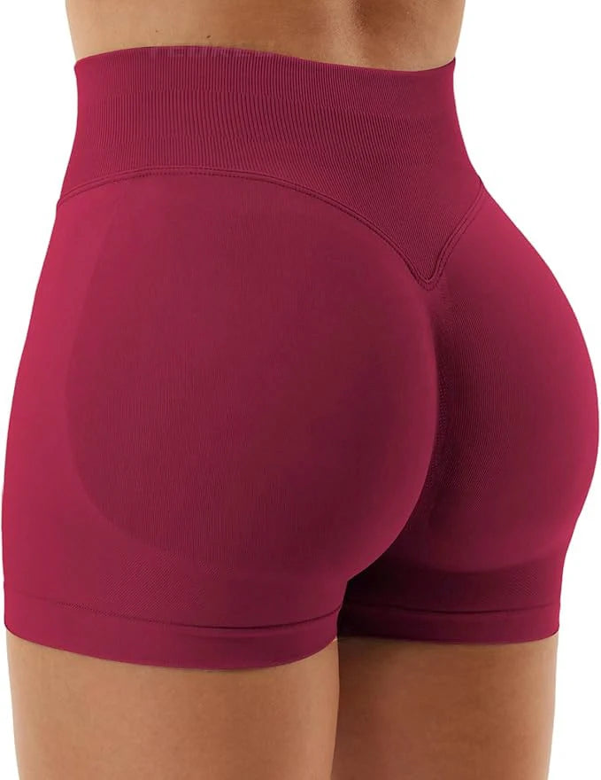 Gym Shorts Women Fitness Sports Biker Shorts 4.5" Low Waist Band Yoga Shorts Workout Tights Scrunch Butt Seamless Leggings Woman