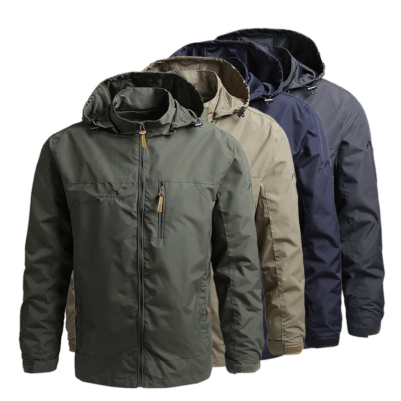 Men Waterproof Windbreaker Winter Climbing Hiking Jackets For Man Camping Fishing Jacket Field Raincoat Outerwear Man Clothing