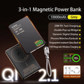 Power Bank Magnético 10000mAh Carregamento Rápido Sem Fio Portátil