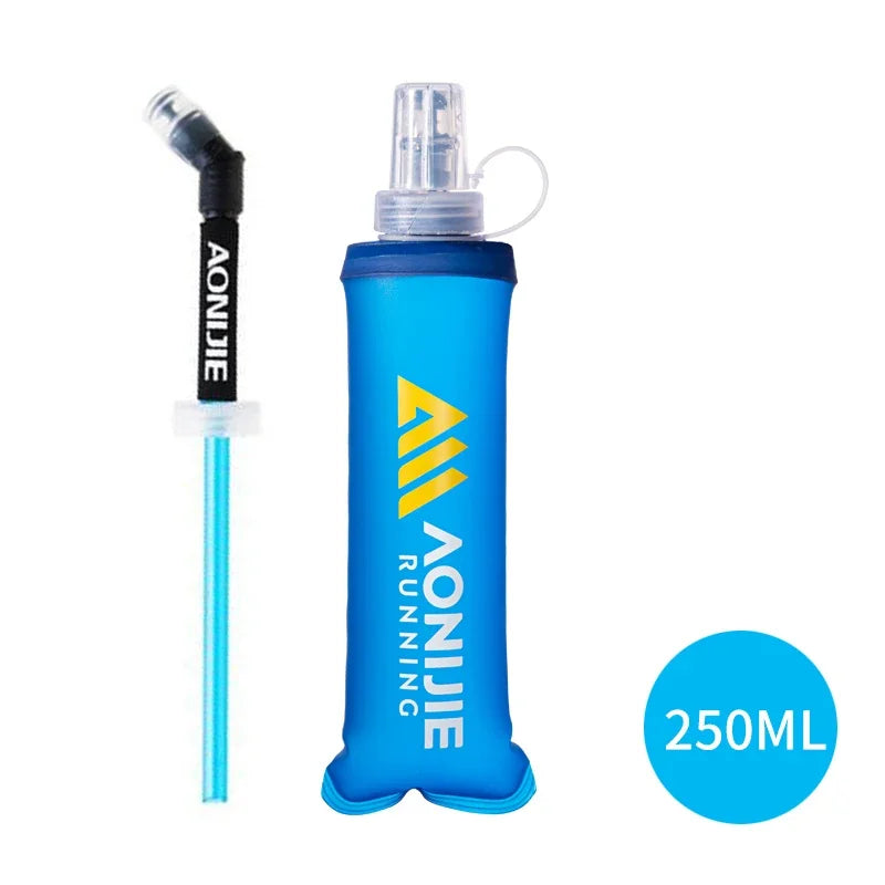 AONIJIE 250ML 600ML Foldable Silicone Soft Flask Water Bottle for Outdoor Sport Traveling Running Kettle Hydration Pack Bag Vest