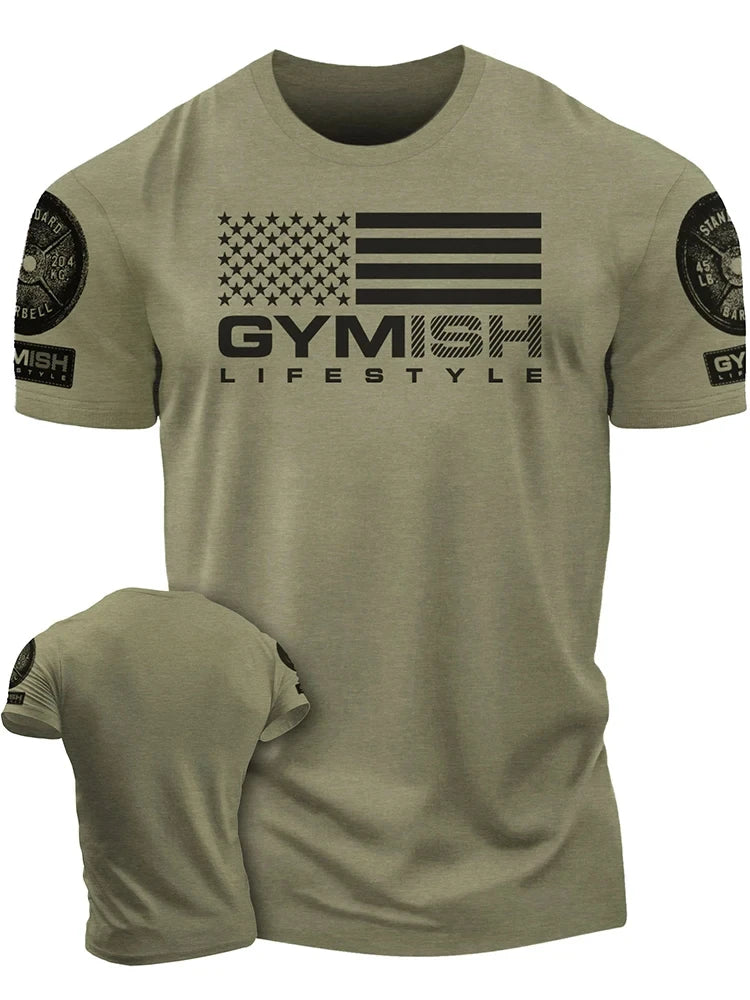 A camiseta masculina impressa em 3D para o verão de 2025 é um best-seller para moda casual e leve de exercícios de fitness esportivo