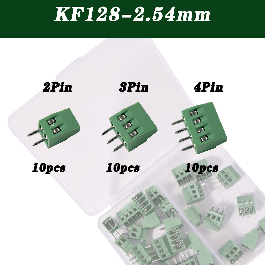 Kit Conector Bloco Terminal Parafuso PCB WonderNest 30pçs