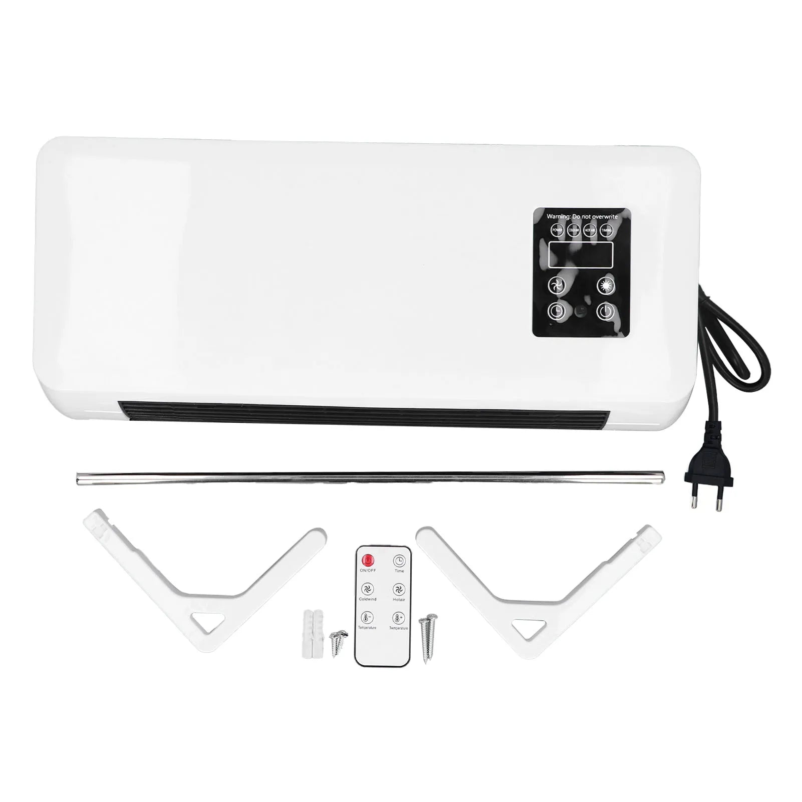 Wall Mounted Conditioner Heater Adjustable Two Modes Portable Touch Screen Wall Mounted Conditioner Heater for Office Bedroom