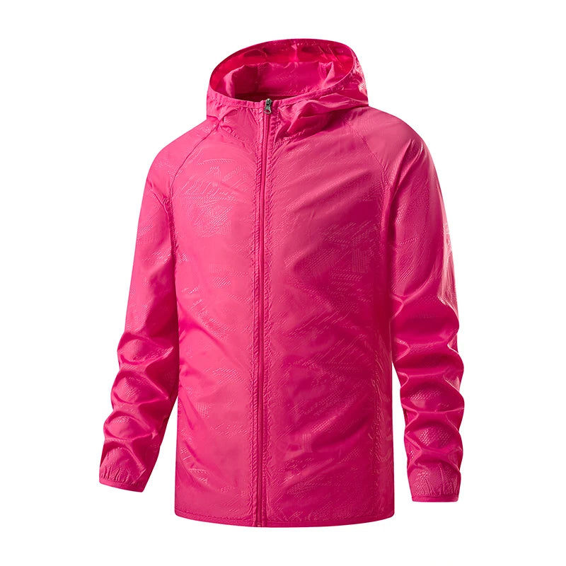 JNLN Jaquetas Unissex para Caminhada Impermeável Proteção Solar Corta-Vento Masculino Feminino Acampamento Escalada Ao Ar Livre Capa de Chuva Roupas Portáteis