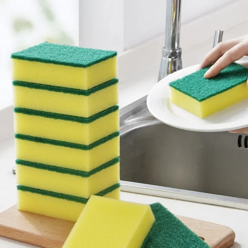 10/5/1Pc Kitchen Dishwashing Sponge Soft Absorbent Clean Rub Pot Rust Scouring Pad Removing Kits Household Cleaning Brush Sponge