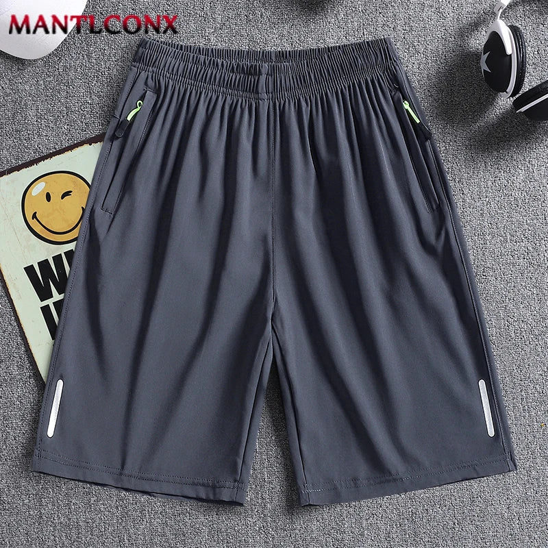 Summer Classic Joggers Men's Shorts Gym Fitness Quick Dry Running Sports Board Shorts New Summer Casual Bottom Zipper Pockets