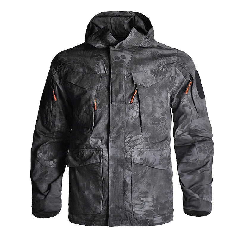 HAN Wild M65 Quebra-Vento Tático Jaquetas de Caminhada Combate Masculino Impermeável com Capuz Casaco de Piloto de Voo Corta-Vento Uniforme de Escalada